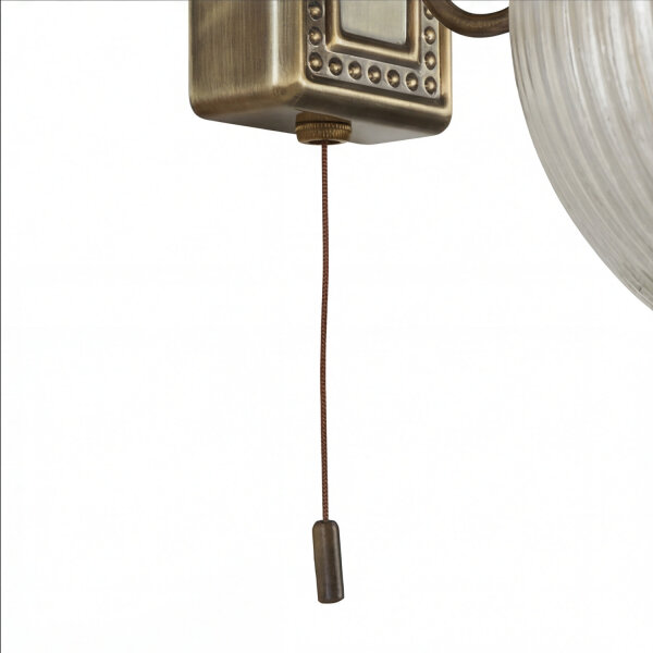 Lampe de miroir avec interrupteur IP44 E14 en laiton antique