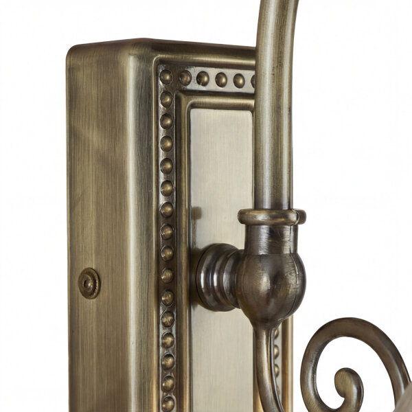 Lampe de miroir avec interrupteur IP44 E14 en laiton antique