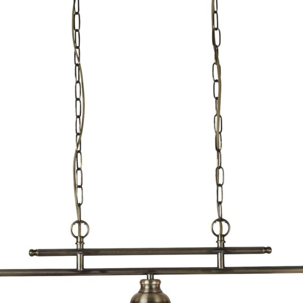 Lampe de billard table à manger L : 99 cm en laiton antique 3x E27
