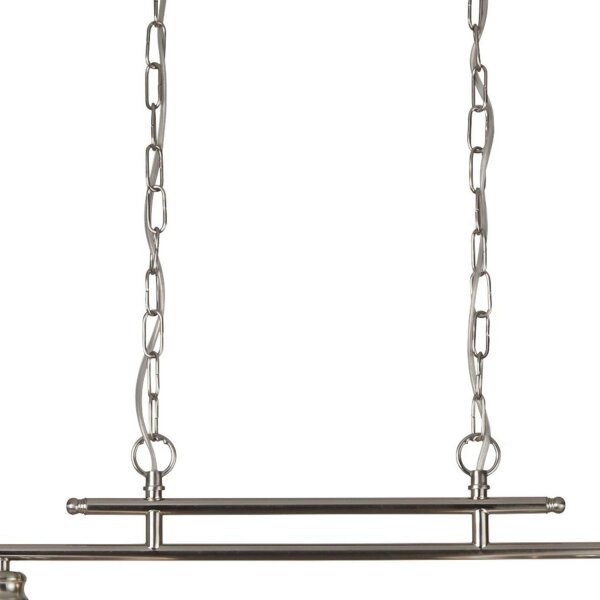 Lampe billard à 2 flammes L : 75 cm en argent clair E27