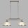 Lampe billard à 2 flammes L : 75 cm en argent clair E27