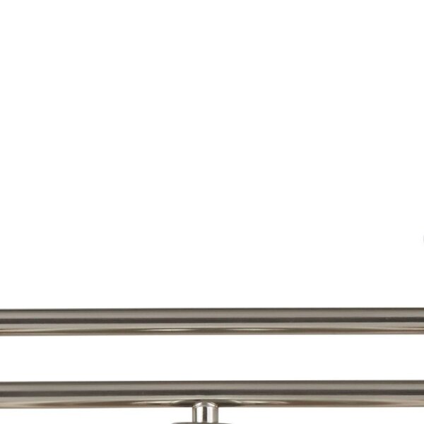 Suspension verre métal L : 99 cm H : max. 1,2 m en argent