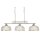 Suspension verre métal L : 99 cm H : max. 1,2 m en argent