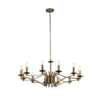 Lustre en laiton antique E14 métal 12 flammes...
