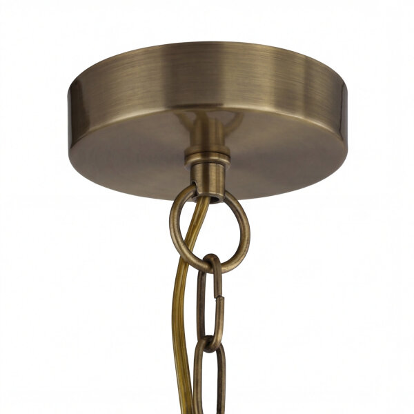 Lustre salle à manger Ø 56 cm en laiton antique 6 branches E14