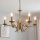 Lustre salle à manger Ø 56 cm en laiton antique 6 branches E14