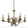 Lustre salle à manger Ø 56 cm en laiton antique 6 branches E14