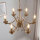 Lustre salle à manger Ø 56 cm en laiton antique 6 branches E14