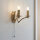 Applique murale avec interrupteur E14 en laiton antique 2 flammes