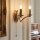 Applique murale avec interrupteur E14 en laiton antique 2 flammes