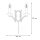 Applique murale avec interrupteur E14 en laiton antique 2 flammes