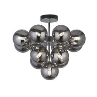 Lampe de plafond verre fum&eacute; &Oslash; 41 cm 13x G9...