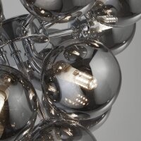 Lampe de plafond verre fumé Ø 41 cm 13x G9...