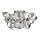 Plafonnier chromé Ø 45 cm H : 27 cm Métal 3x G9