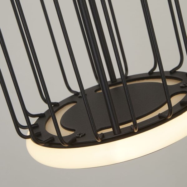 LED Lampe à suspendre Noir Blanc Métal 3000 K 996 lm L : 90 cm