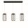 LED Lampe à suspendre Noir Blanc Métal 3000 K 996 lm L : 90 cm