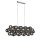 Suspension grande L : 100 cm 25x G9 Verre fumé Abat-jour sphérique