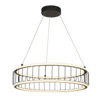 Lustre LED Bœuf Noir Blanc D : 57,5 cm Métal...