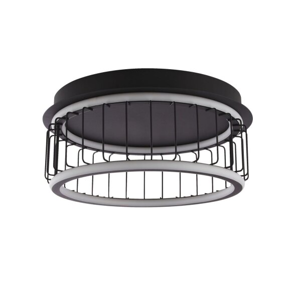 Plafonnier LED rond noir blanc 3000 K 1074 lm D : 40 cm