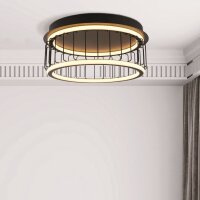 Plafonnier LED rond noir blanc 3000 K 1074 lm D : 40 cm
