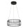 Suspension LED Ring Ø 38 cm Noir Blanc 3000 K 1976 lm