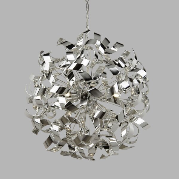 Suspension chrome D : 60 cm Métal 6x G9 décoratif