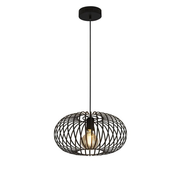 Suspension Noir Ø 39 cm Métal Abat-jour E27 ERIC