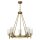 Lustre Art Nouveau avec abat-jour en laiton