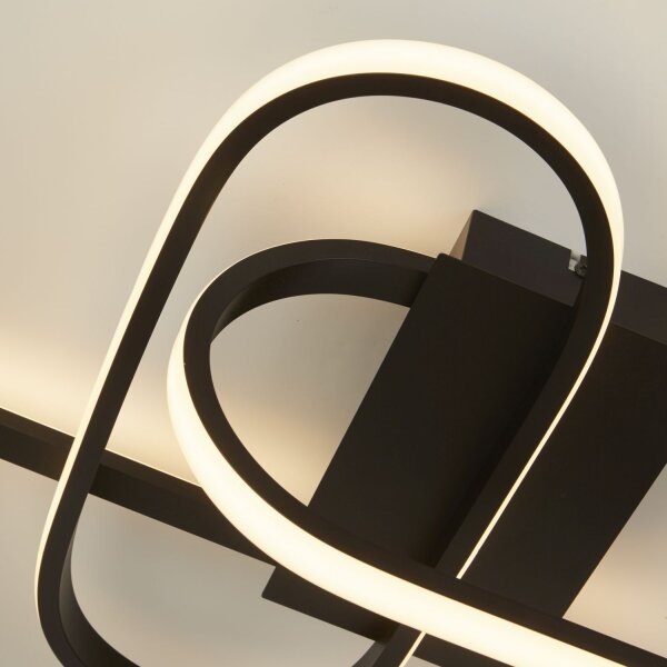 Plafonnier LED noir 3000/4500/6500 K 1812 lm métal