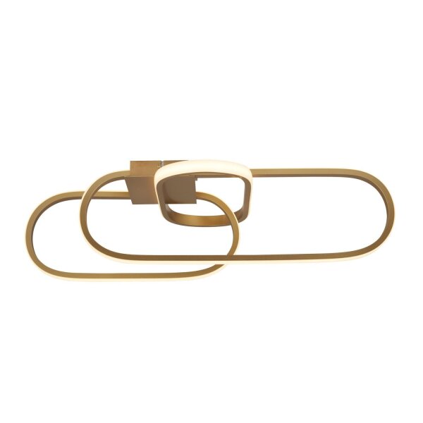 Plafonnier LED doré L : 65 cm Couleur de lumière réglable