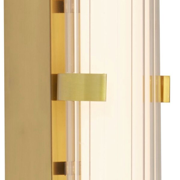 Applique LED salle de bain 63 cm IP44 verre métal doré