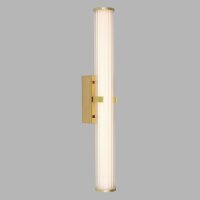 Applique LED salle de bain 63 cm IP44 verre métal...