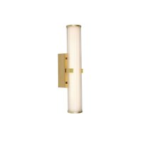Applique LED IP44 verre métal doré 43 cm...