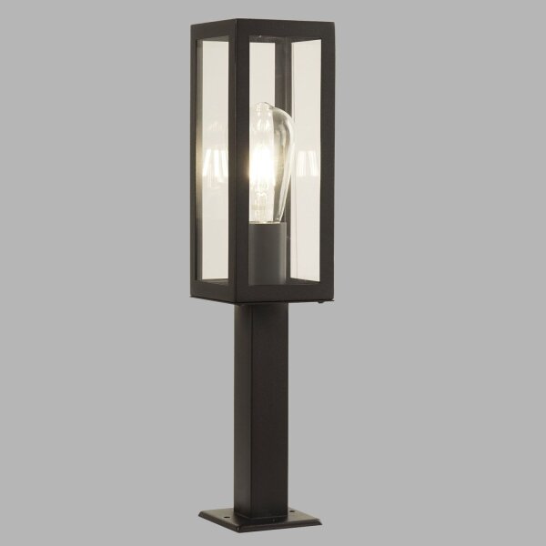Lampe dextérieur IP44 E27 45 cm noir verre acier inoxydable Moderne