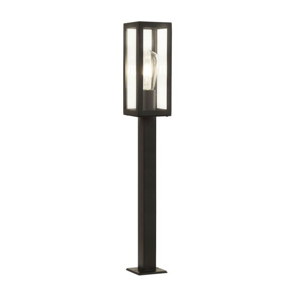 Lampe dextérieur acier inoxydable verre IP44 E27 90 cm noir