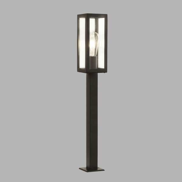 Lampe dextérieur acier inoxydable verre IP44 E27 90 cm noir