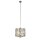 Suspension ronde Ø 38 cm cristal en chrome clair 3x E27