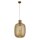 Suspension verre D : 30 cm en laiton ambre E27 REAGAN