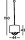 Lampe à suspendre cristal 5x E14 D : 44 cm Art Déco rond