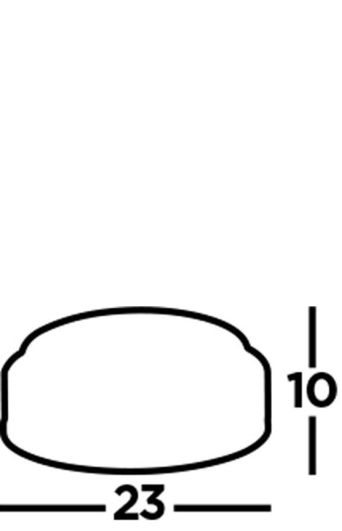 Plafonnier de salle de bain Ø 23 cm rond verre blanc noir IP44