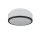 Plafonnier de salle de bain Ø 23 cm rond verre blanc noir IP44