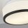 Plafonnier de salle de bain Ø 23 cm rond verre blanc noir IP44