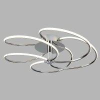 Plafonnier LED Salon Chrome Blanc 3000 K L : 56 cm