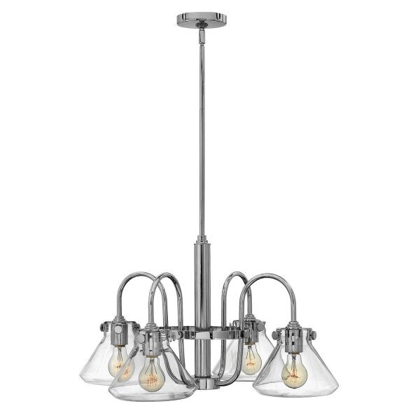 Lampe à suspendre en verre chromé Abat-jour design industriel
