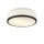 Plafonnier rond salle de bain Ø 29 cm verre blanc noir anti-éblouissement
