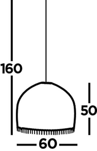 Suspension E27 Ø 60 cm Blanc Naturel Bois Bambou Corbeille Boho