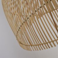 Suspension E27 Ø 60 cm Blanc Naturel Bois Bambou...