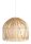 Suspension E27 Ø 60 cm Blanc Naturel Bois Bambou Corbeille Boho