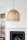 Suspension E27 Ø 60 cm Blanc Naturel Bois Bambou Corbeille Boho