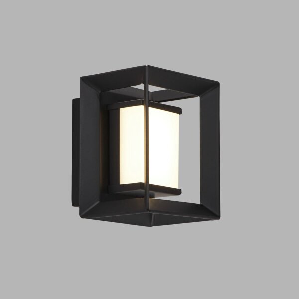 Applique LED salle de bain IP44 noir blanc 3000 K H : 10 cm